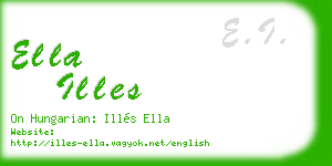 ella illes business card