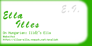 ella illes business card